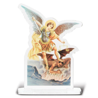 2"X2 3/4" Saint Michael Statuette With Base 5-Pack