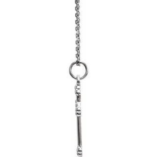 14K White Cross 18" Necklace