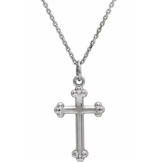 Platinum Cross 18" Necklace