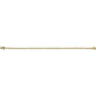 14K Yellow 1 CTW Natural Diamond Line 7" Bracelet 
