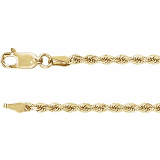 2.4 mm Diamond-Cut Rope Chain 