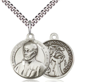 Sterling Silver Saint Ignatius Pendant Necklace