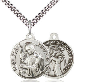 Sterling Silver Saint Clare Pendant Necklace