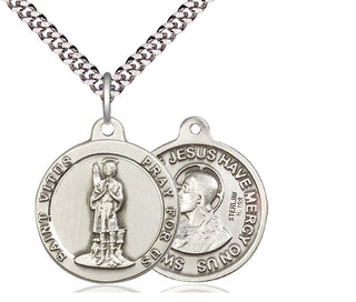 Sterling Silver Saint Vitus Pendant Necklace