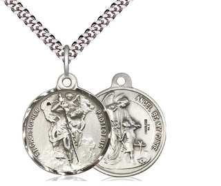 Sterling Silver Saint Christopher Pendant Necklace