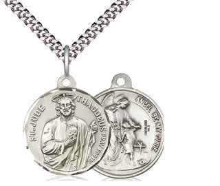 Sterling Silver Saint Jude Pendant Necklace