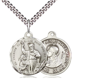 Sterling Silver Saint Francis de Sales Pendant Necklace