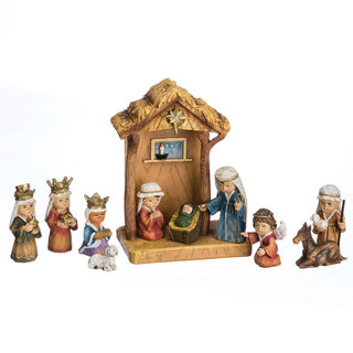 8-Inch 11-Piece St Stable Nativity Kids Pageant