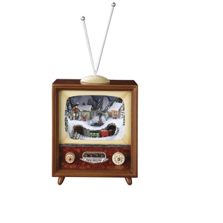 5.75-Inch Lighted Musical Tv Rotating Train In Tunnel