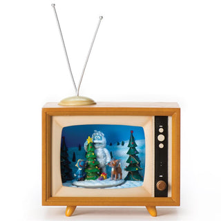 6.75-Inch Lighted Musical Tv Rotating Rudolph & Friends