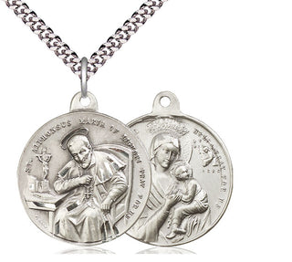 Sterling Silver Saint Alphonsus Pendant Necklace