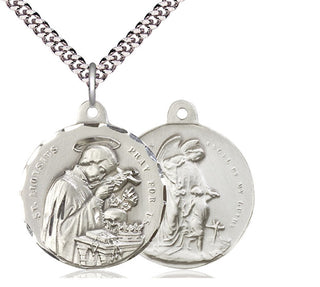 Sterling Silver Saint Aloysius Pendant Necklace