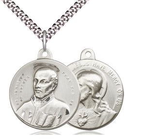 Sterling Silver Saint Ignatius Pendant Necklace