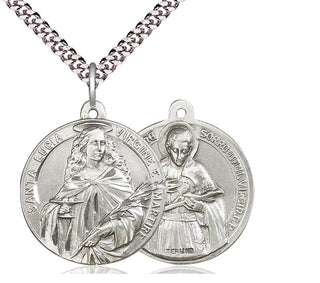Sterling Silver Saint Lucia Pendant Necklace