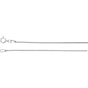 16-inch Baby Wheat Chain with Spring Ring - 14K White Gold