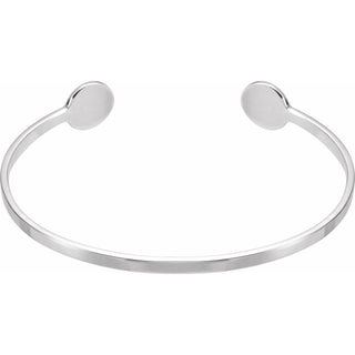 Sterling Silver Engravable Cuff 6 3/4" Bracelet 