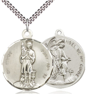 Sterling Silver Saint Vitus Pendant Necklace