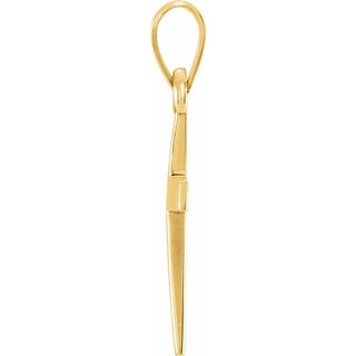 14K Yellow Cross Pendant