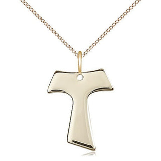 14kt Gold Tau Cross Medal