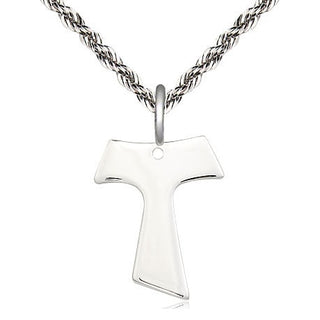 Sterling Silver Tau Cross Medal Religious Jewelry