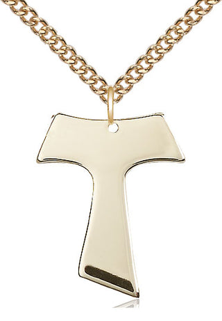 14kt Gold Tau Cross Medal