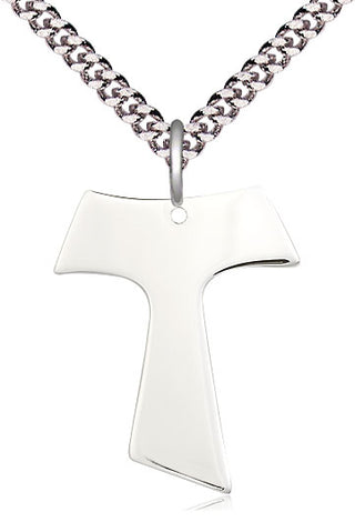 Sterling Silver Tau Cross Medal Catholic Jewelry