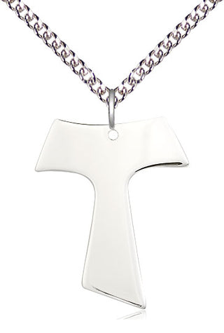 Sterling Silver Tau Cross Medal Catholic Jewelry