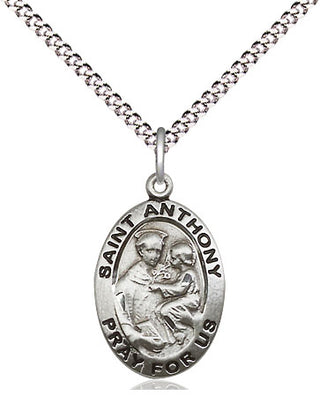 Pewter Saint Anthony of Padua Medal Religious Jewelry Engraved Catholic Saint Jewelry