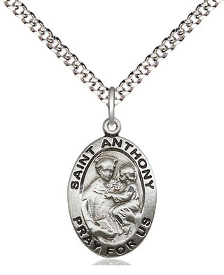 Pewter Saint Anthony of Padua Medal Religious Jewelry Engraved Catholic Saint Jewelry