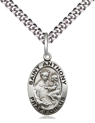Pewter Saint Anthony of Padua Medal Religious Jewelry Engraved Catholic Saint Jewelry