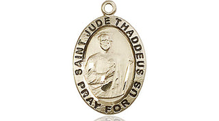 14kt Gold Filled Saint Jude Medal Engraved Catholic Saint Jewelry