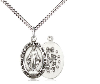 Sterling Silver Miraculous Medal Religious Jewelry