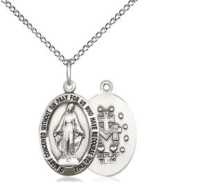 Sterling Silver Miraculous Medal Religious Jewelry