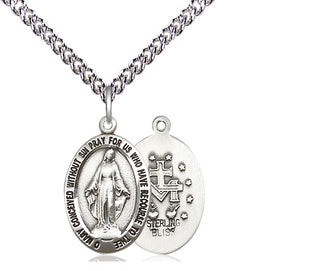 Sterling Silver Miraculous Medal Religious Jewelry
