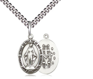 Sterling Silver Miraculous Medal Religious Jewelry