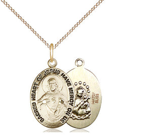 14kt Gold Filled Scapular Medal Religious Jewelry