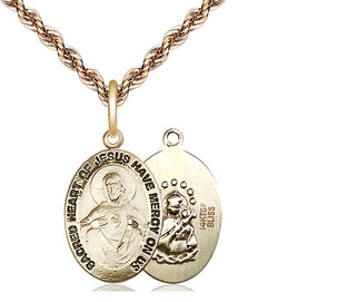 14kt Gold Filled Scapular Medal Religious Jewelry