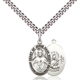 Pewter Scapular Medal Religious Jewelry
