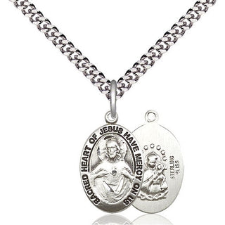 Pewter Scapular Medal Religious Jewelry