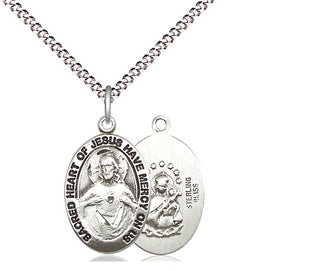 Sterling Silver Scapular Medal Religious Jewelry