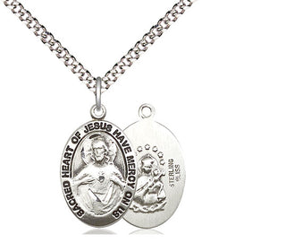 Sterling Silver Scapular Medal Religious Jewelry