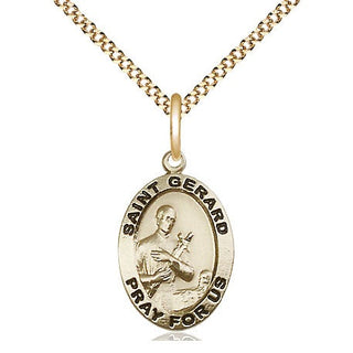 14kt Gold Filled Saint Gerard Majella Medal Religious Jewelry Engraved Catholic Saint Jewelry