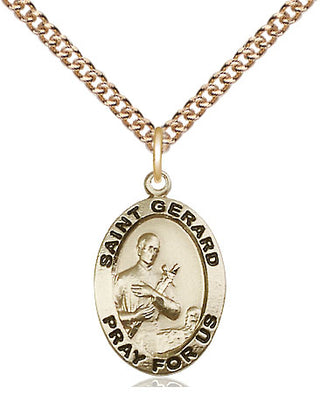 14kt Gold Filled Saint Gerard Majella Medal Religious Jewelry Engraved Catholic Saint Jewelry