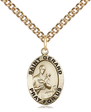 14kt Gold Filled Saint Gerard Majella Medal Religious Jewelry Engraved Catholic Saint Jewelry