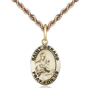 14kt Gold Filled Saint Gerard Majella Medal Religious Jewelry Engraved Catholic Saint Jewelry