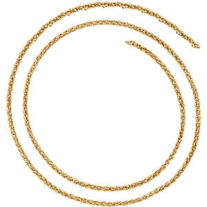 18-inch Wheat Chain with Lobster Clasp - 14K Yellow Gold