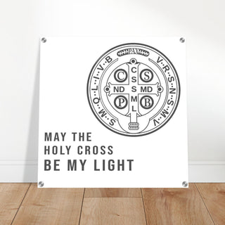 St. Benedict Medal 'Holy Cross' Acrylic Wall Plaque - view 6