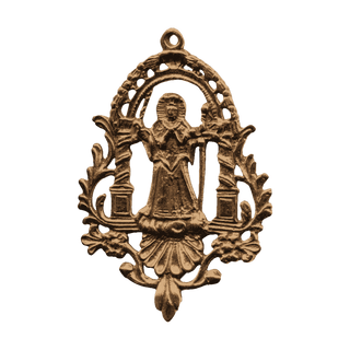 Vintage Bronze San Fernando Pendant Under an Arch