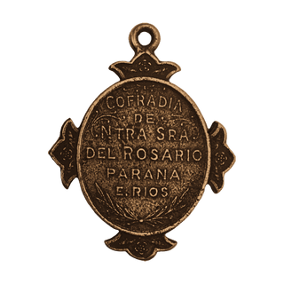 Vintage Bronze Our Lady of the Rosary of Parana Medal — reverse