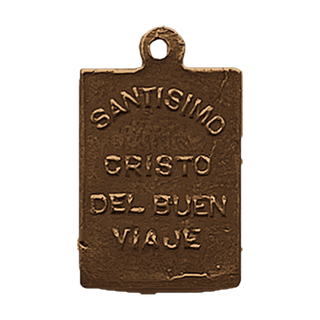 Vintage Bronze Santisimo Cristo del Buen Viaje Medal — reverse